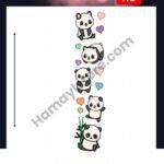 Cute Panda Vertical Combo Iron On Patches in Pakistan waterproof heat transfer patch for summer lawn and winter hoodies Punjab Sindh KPK
