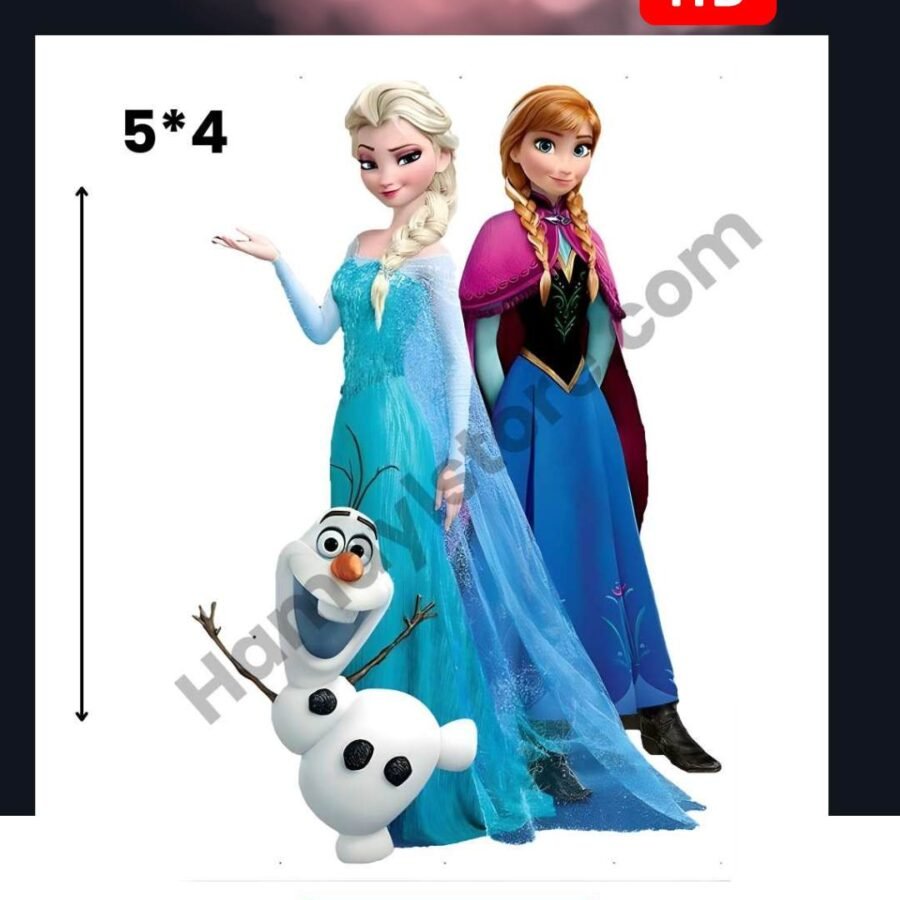 Funky Patch 247-Frozen Elsa Anna Olaf Patch 5x4 Inches – Iron On Patches in Pakistan | Waterproof HD Heat Transfer for Girls Dresses
