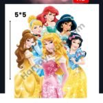 Funky patch 250-Royal Princesses Patch 5x5 Inches – Iron On Patches in Pakistan | Waterproof HD Heat Transfer for Girls Dresses