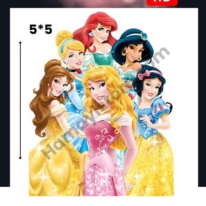 Funky patch 250-Royal Princesses Patch 5x5 Inches – Iron On Patches in Pakistan | Waterproof HD Heat Transfer for Girls Dresses