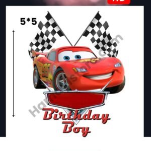Racing Car Birthday Boy 5x5 Iron On Patches in Pakistan waterproof HD heat transfer for cotton lawn khaddar denim hoodies birthday shirts