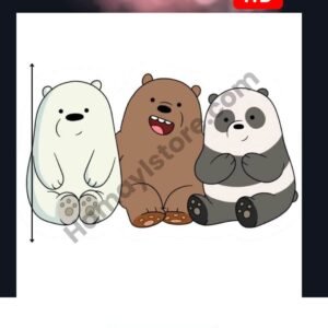 Cute Bear Trio 5x5 Iron On Patches in Pakistan waterproof HD heat transfer for cotton lawn khaddar denim hoodies kids clothing