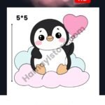Cute Penguin 5x5 Iron On Patches in Pakistan waterproof HD heat transfer for cotton lawn khaddar denim hoodies baby and kids clothing