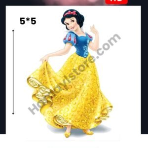 Snow White Princess 5x5 Iron On Patches in Pakistan waterproof HD heat transfer for cotton lawn khaddar denim hoodies kids clothing