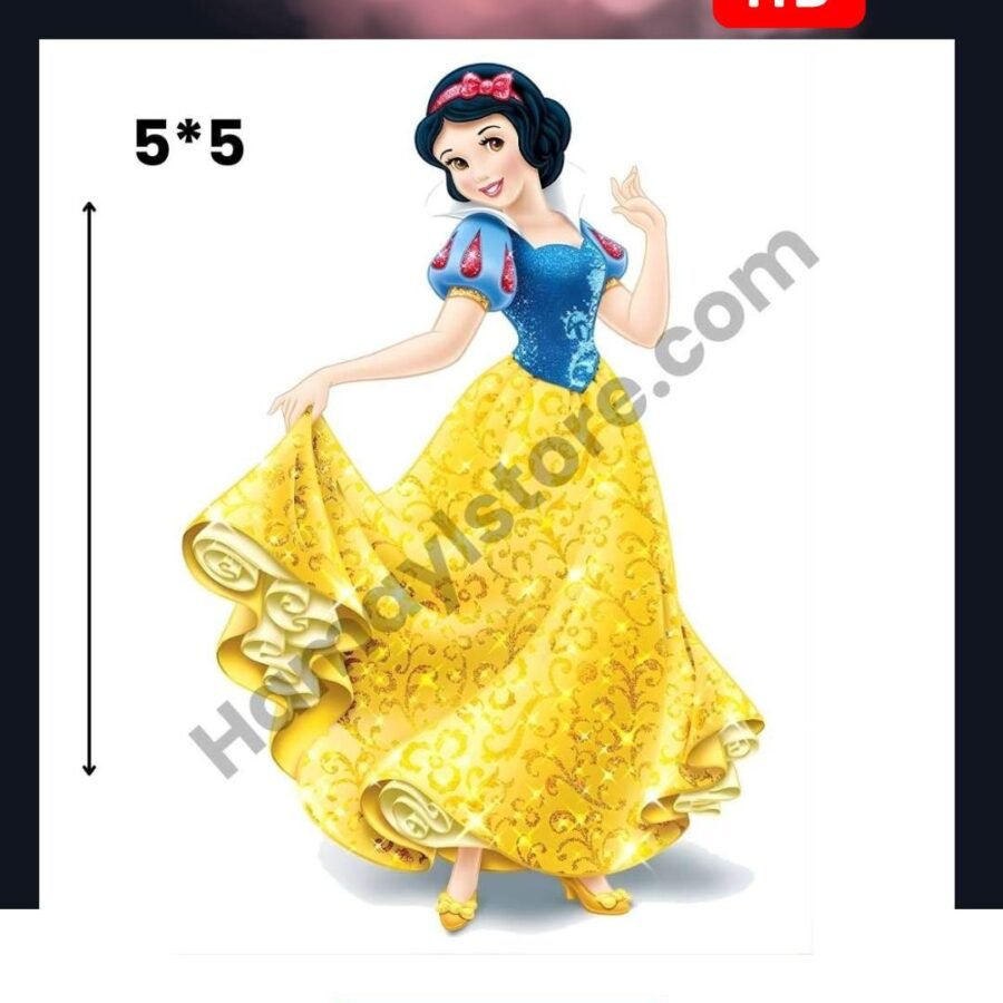 Funky Patch 265-Snow White Princess Patch 5x5 Inches – Iron On Patches in Pakistan | Waterproof HD Heat Transfer