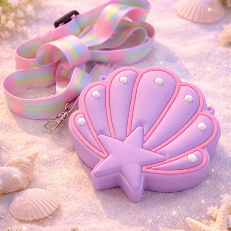 Mermaid Sea Lilac Silicone Crossbody Bag – kids bag