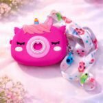 Shocking pink unicorn silicone bag