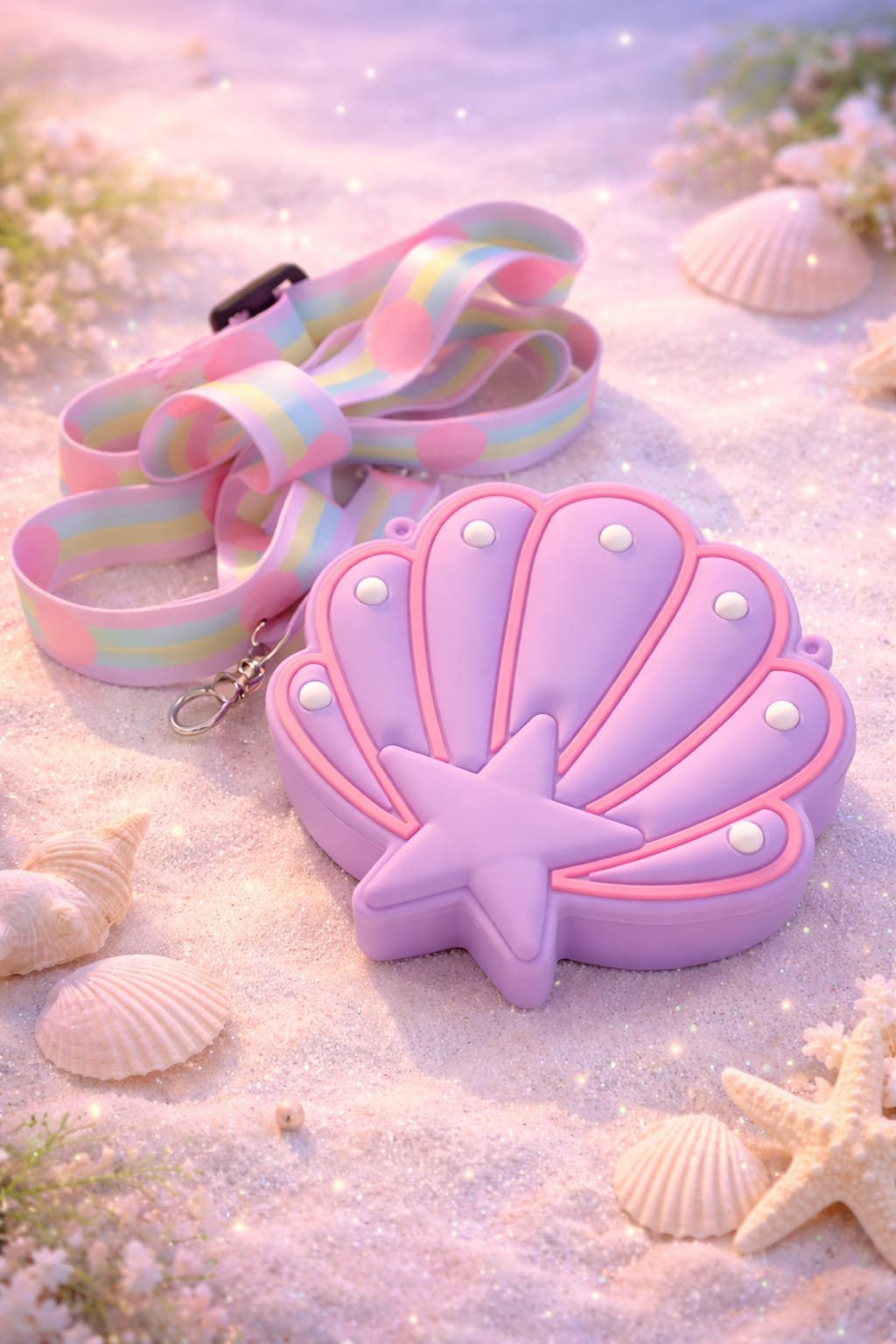 mermaid sea lilac silicone crossbody bag 2026 Mermaid Sea Lilac Silicone Crossbody Bag 2026