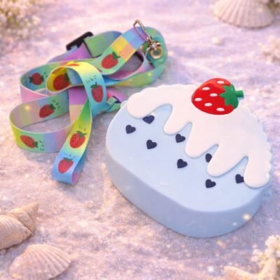 🍰 Strawberry Cream Cake Silicone Crossbody Bag – Kids Collection 2026