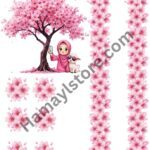 Funky patch 306-Pink Blossom Kids Dress Patch Set (Complete Combo)