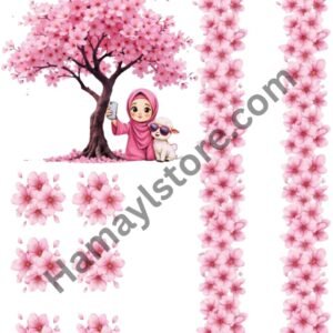 Funky patch 306-Pink Blossom Kids Dress Patch Set (Complete Combo)