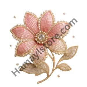 Funky Patch 308-Pink Pearl Flower Patch – 4x4 Inch