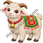 Funky patch 309-Cute Bakra Patch – 3 Inch