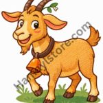 Funky patch 315-Cute Goat Patch 3 Inch – Effect Embroidered Heat Transfer Patch