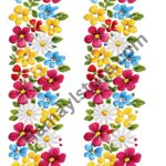 Funky patch 301-Floral Heat Transfer Border 22x4 Inch – Ready Sleeve Patch Strip Pakistan (HD Iron On)