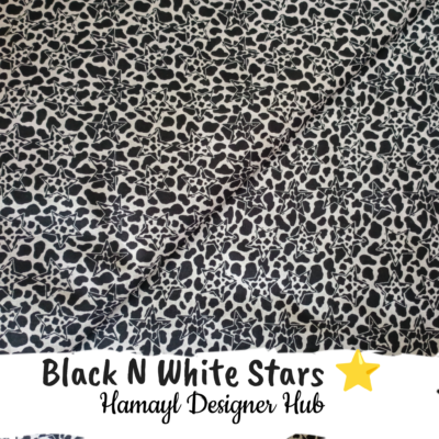 Black n White Stars - Funky Digital Lawn - Hamayl Designer Hub