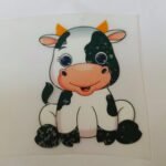 Funky Patch 350-Eid ul Adha cow Patch 3 Inch – Cute Islamic Cartoon Heat Transfer Patch