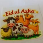 Funky Patch 352-Eid ul Adha all animal Patch 3 Inch – Cute Islamic Cartoon Heat Transfer Patch