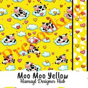 Moo Moo Yellow - Funky Digital Lawn - Hamayl Designer Hub