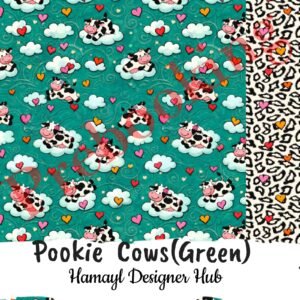 Pookie Cows Green - Funky Digital Lawn - Hamayl Designer Hub