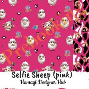 Selfie Sheep Pink - Funky Digital Lawn - Hamayl Designer Hub