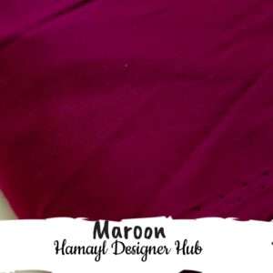 Maroon- Color - Plain Lawn Fabric - Hamayl Designer Hub