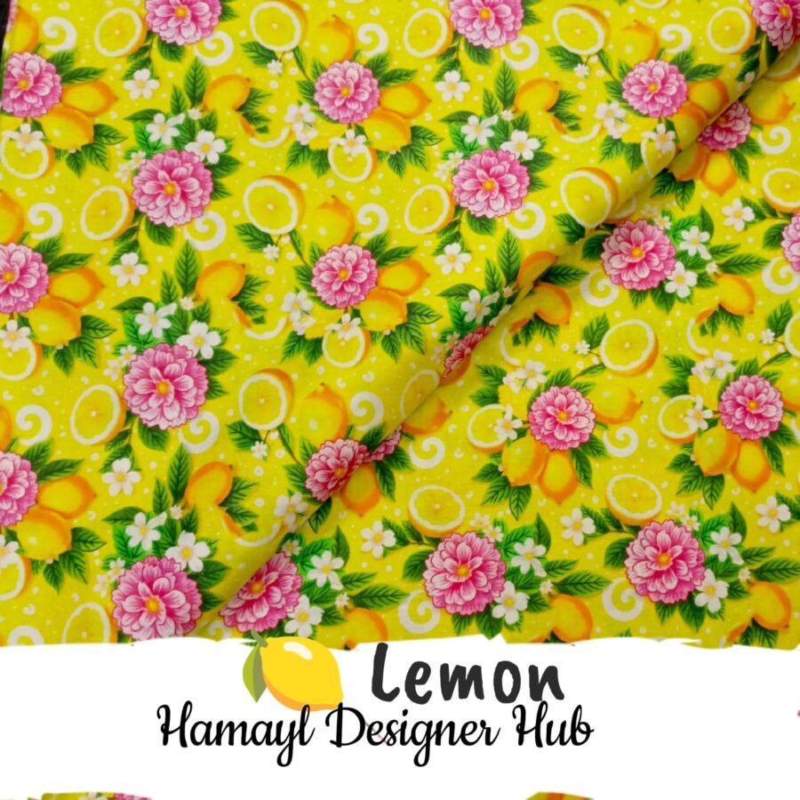 Lemon-Funky Digital Lawn- Hamayl Designer Hub