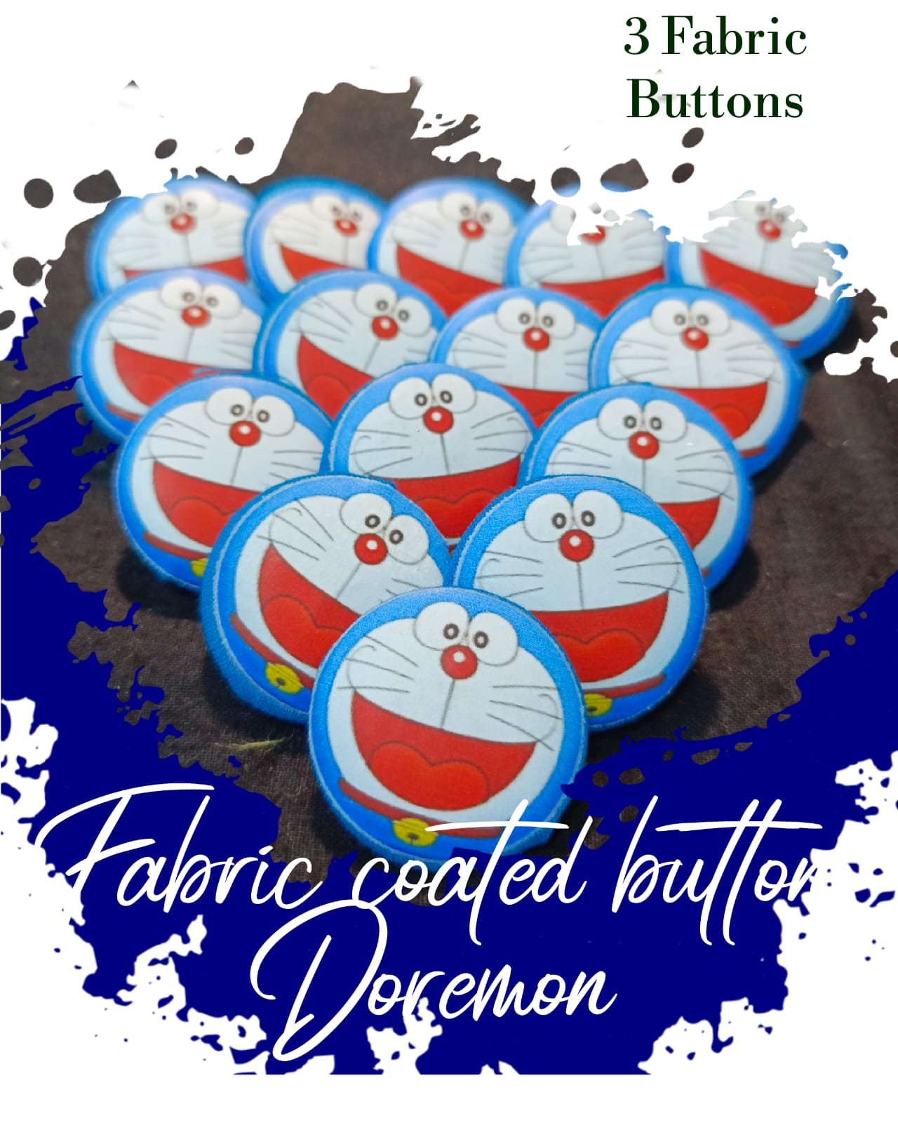 Doremon Fabric Coated Buttons for Dresses – decorative buttons for kids dresses