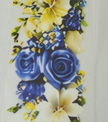 Funky Patch 343-Floral Boarder Patch – Colorful Flower Effect Embroidered Heat Transfer Patch