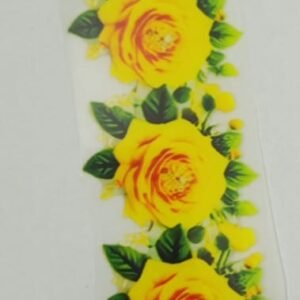 Funky Patch 344-Floral Boarder Patch – Colorful Flower Effect Embroidered Heat Transfer Patch