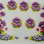 Funky Patch 352-Floral Corner Patch – Colorful Flower Effect Embroidered Heat Transfer Patch