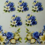 Funky Patch 351-Floral Corner Patch – Colorful Flower Effect Embroidered Heat Transfer Patch