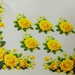 Funky Patch 353-Floral Corner Patch – Colorful Flower Effect Embroidered Heat Transfer Patch