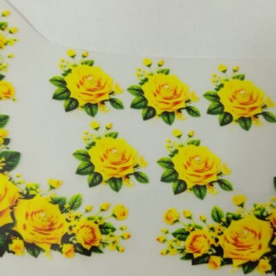 Funky Patch 353-Floral Corner Patch – Colorful Flower Effect Embroidered Heat Transfer Patch