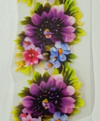 Funky Patch 341-Floral Boarder Patch – Colorful Flower Effect Embroidered Heat Transfer Patch