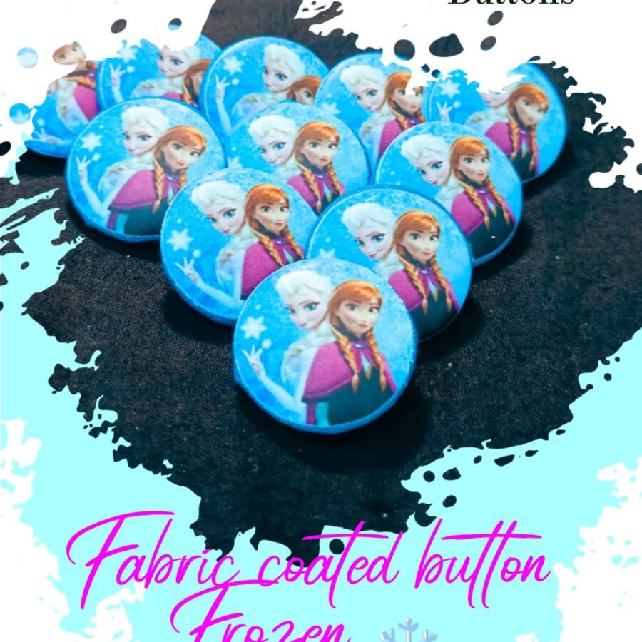 Frozen Fabric Coated Buttons for Dresses-Hamayl Designer Hub