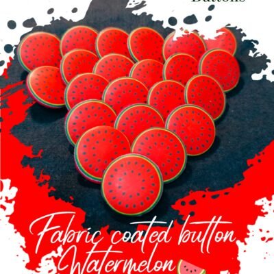 Watermelon Fabric Coated Buttons for Dresses-Hamayl Designer Hub