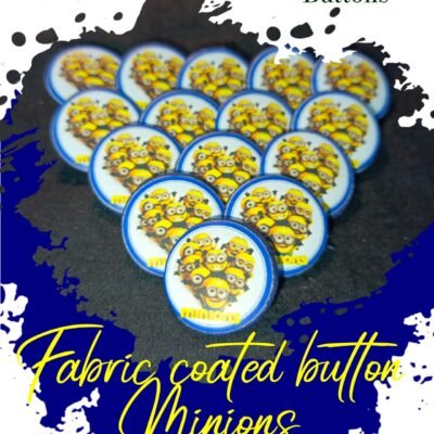 Minions Fabric Coated Buttons for Dresses-Hamayl Designer Hub