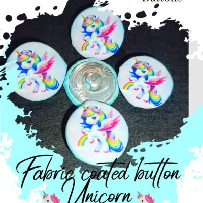 Unicorn Fabric Coated Buttons For Dress-Hamayl Designer Hub