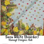 Snow White (Border) – Funky Digital Lawn Fabric-Hamayl Designer Hub