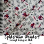Spiderman Wonders Kids Fabric Cartoon Cotton Print for Boys Clothing and Crafts Pakistan