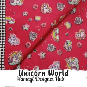 Unicorn World – Funky Digital Lawn Fabric-Hamayl Designer Hub