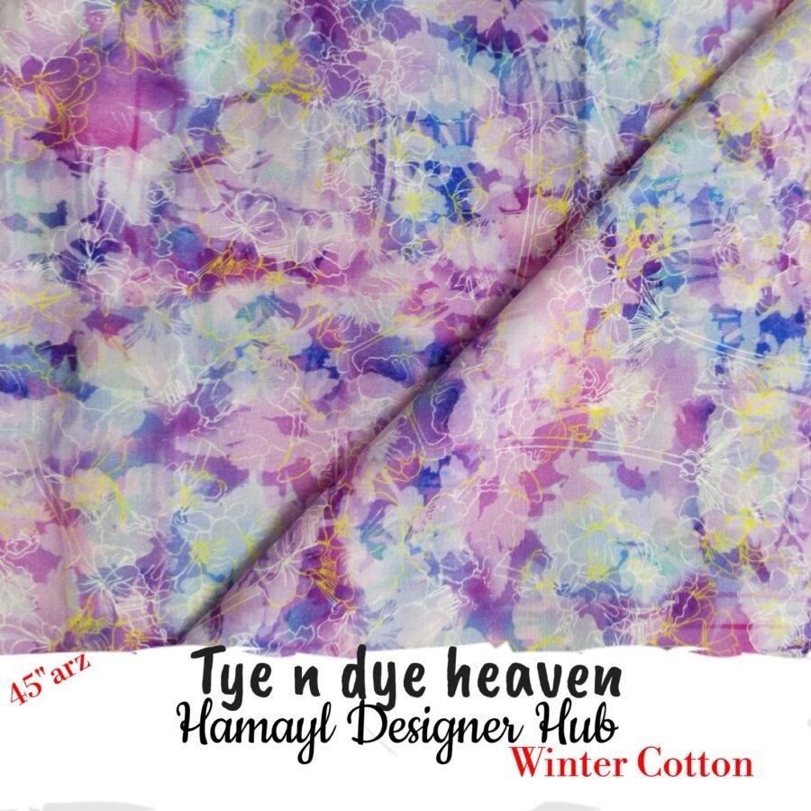 Tye n Dye Heaven – 45'' Printed Winter Cotton Fabric — unstitched fabric