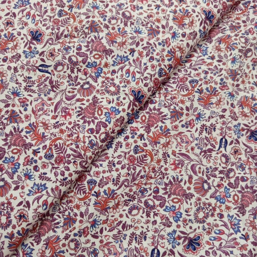 Vintage Floral Paisley – 45 Inch Printed Winter Cotton Fabric — unstitched fabric