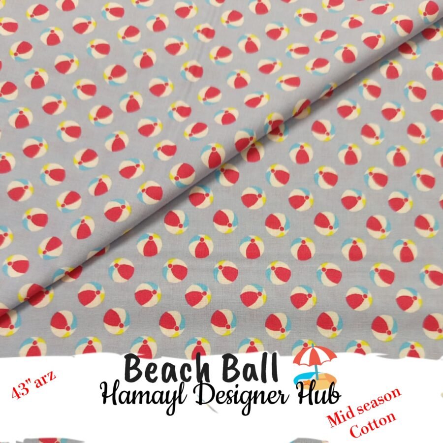 Beach Balls – soft 43 inch mid season cotton fabric, 43-inch width, unstitched