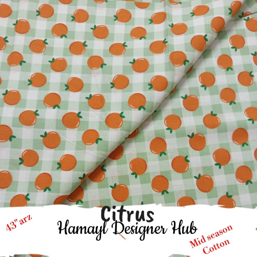 Citrus – soft 43 inch mid season cotton fabric, 43-inch width, unstitched