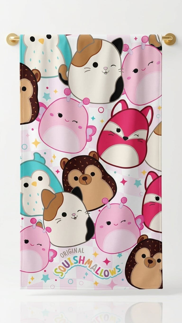 Squishmallows – Kids Character Towel – 55 × 24 – kids towels