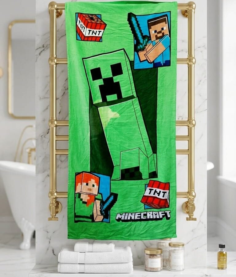Minecraft – Kids Character Towel – 55 × 24 – kids towels