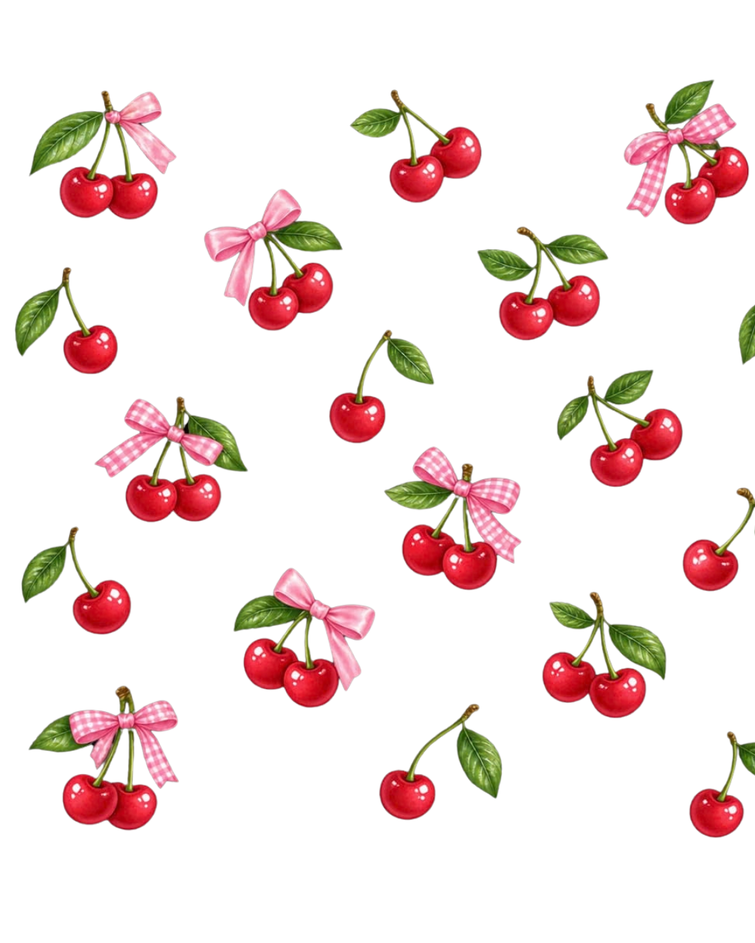Cherry Bow Design Patch – P10113 – iron-on heat transfer patch