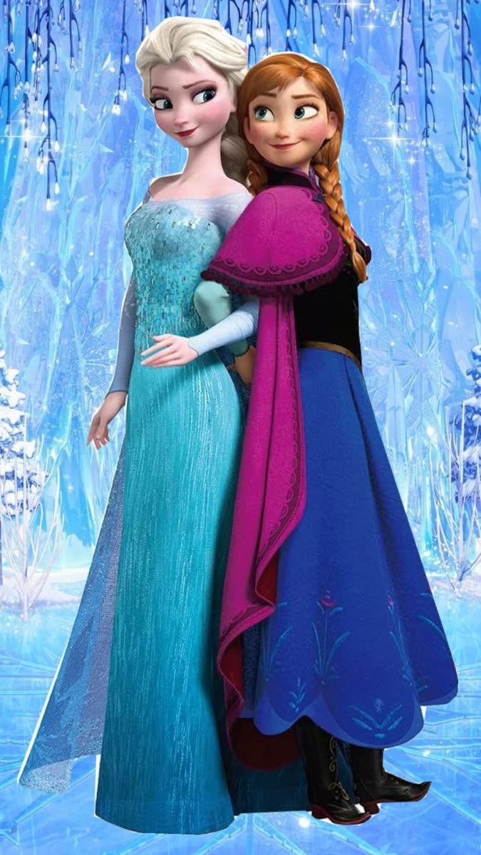 P1020 Kids Frozen Cartoon Patch – Elsa & Anna Design – iron-on heat transfer patch